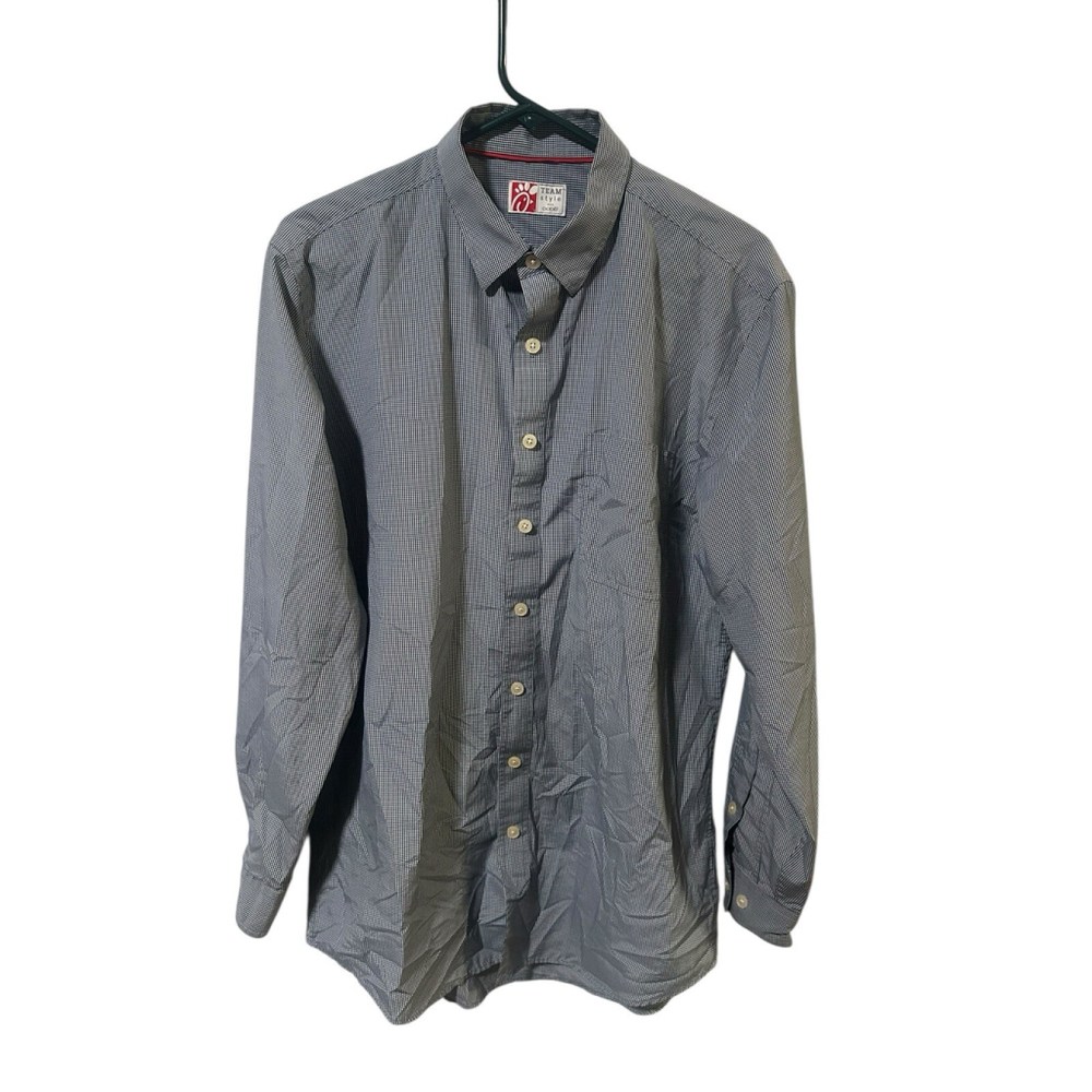 OOBE Chick‎ Fil A Team Style Long Sleeve Button Shirt Men’s M Gingham